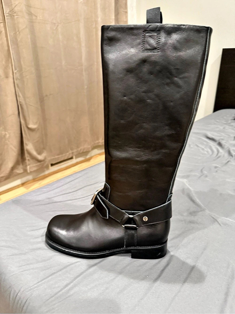 Polo Ralph Lauren Over-the-Knee Buckle Boots Black EU 40